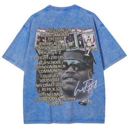 Lamar Jackson Ravens Tee Unisex Fit Washed T-Shirt 