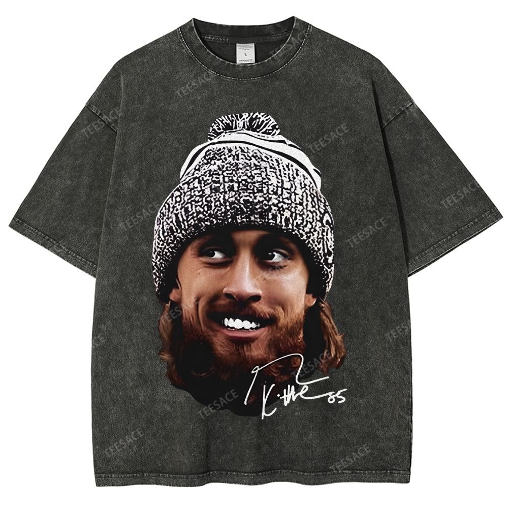 GEORGE-KITTLE-Tee Unisex Fit Washed T-Shirt
