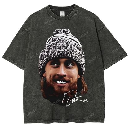 GEORGE-KITTLE-Tee Unisex Fit Washed T-Shirt 