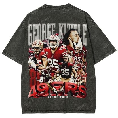 GEORGE-KITTLE-Tee Unisex Fit Washed T-Shirt 