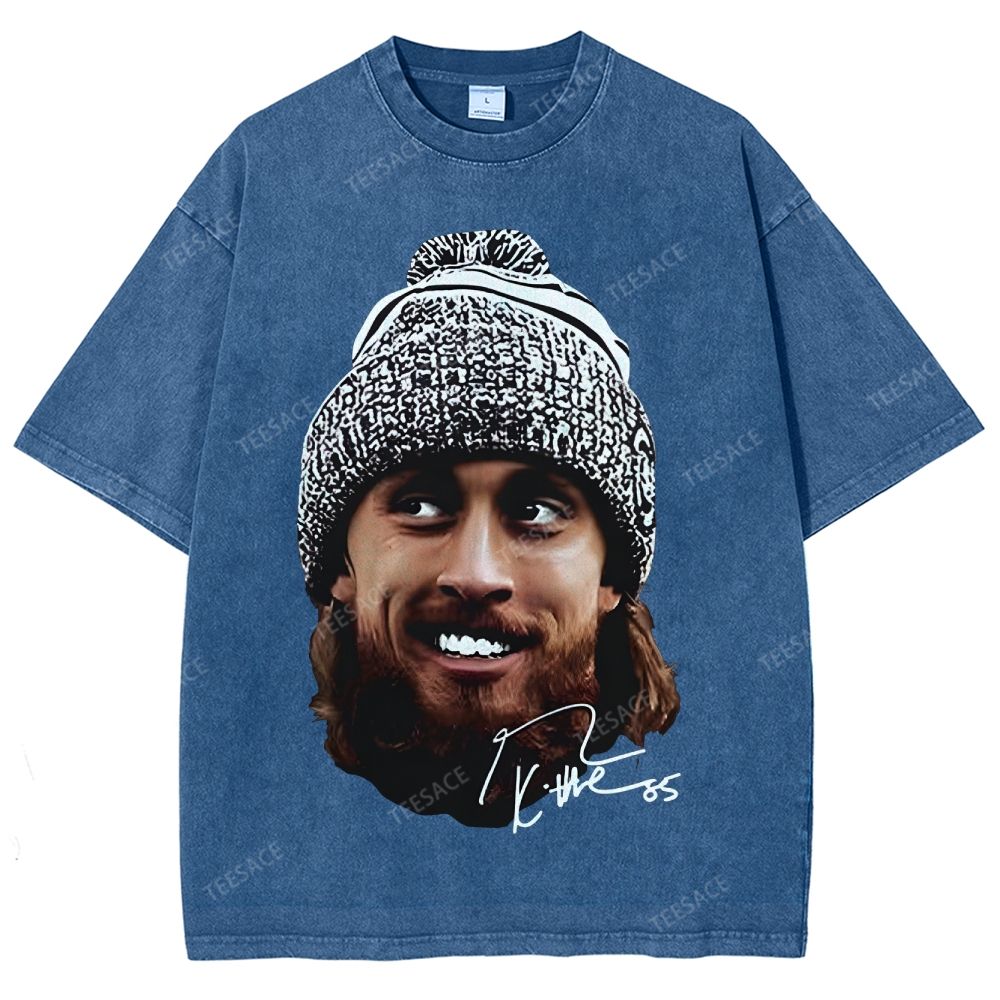 GEORGE-KITTLE-Tee Unisex Fit Washed T-Shirt 