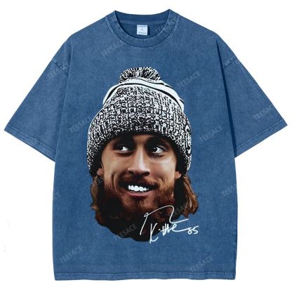 GEORGE-KITTLE-Tee Unisex Fit Washed T-Shirt 