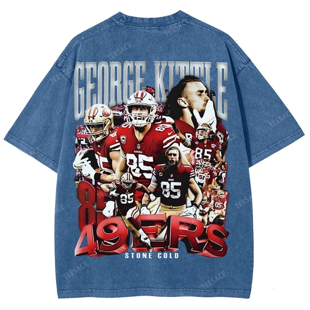 GEORGE-KITTLE-Tee Unisex Fit Washed T-Shirt 