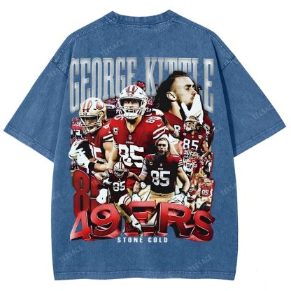 GEORGE-KITTLE-Tee Unisex Fit Washed T-Shirt 