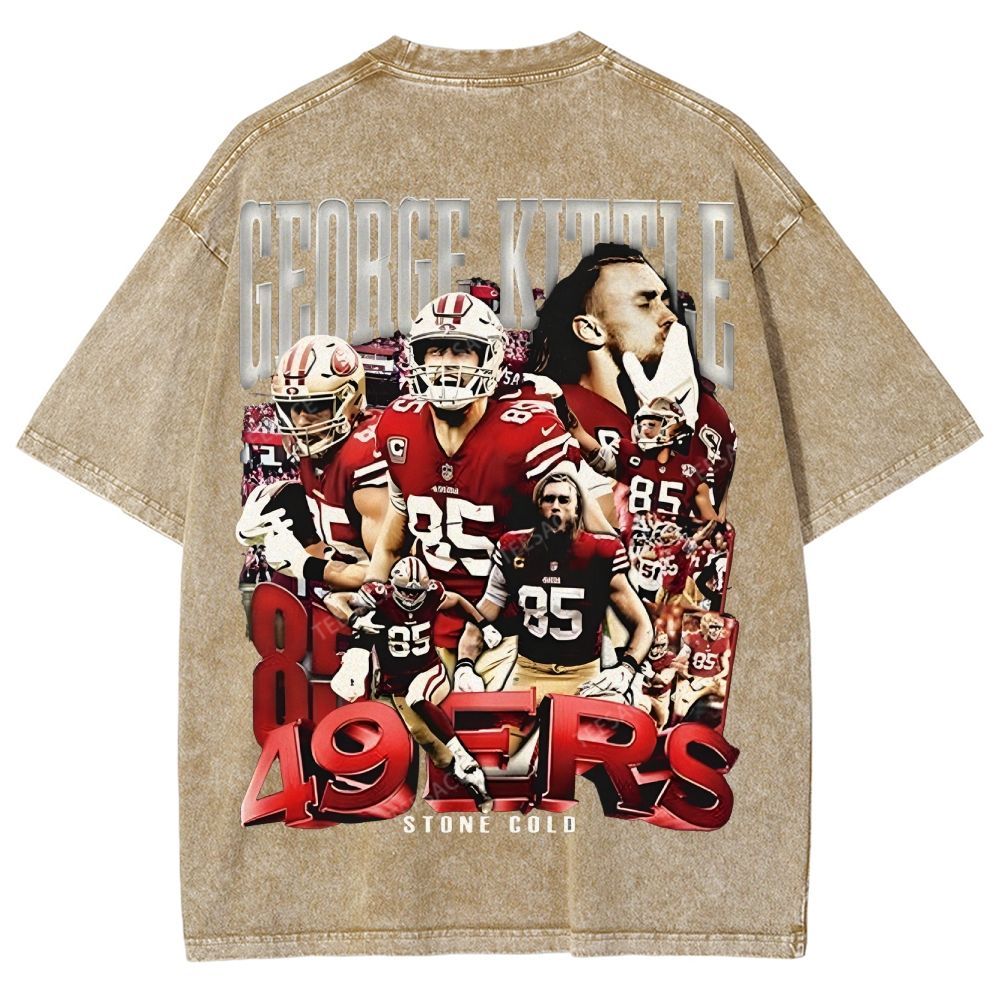 GEORGE-KITTLE-Tee Unisex Fit Washed T-Shirt 