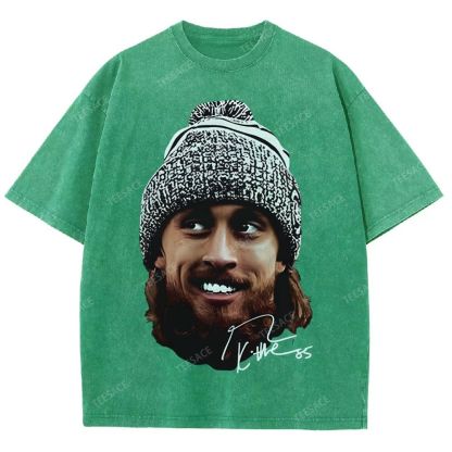 GEORGE-KITTLE-Tee Unisex Fit Washed T-Shirt 