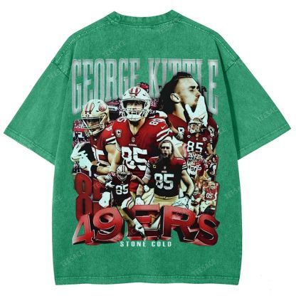 GEORGE-KITTLE-Tee Unisex Fit Washed T-Shirt 