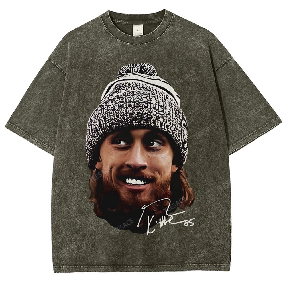 GEORGE-KITTLE-Tee Unisex Fit Washed T-Shirt 