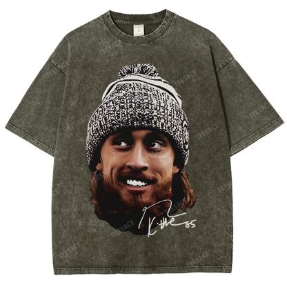 GEORGE-KITTLE-Tee Unisex Fit Washed T-Shirt 