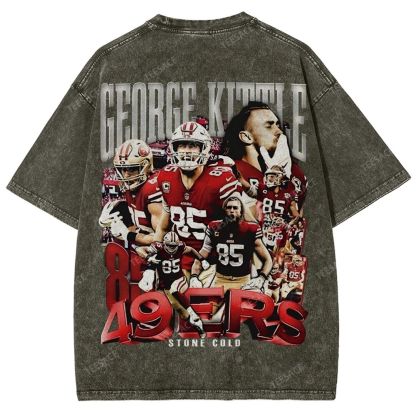 GEORGE-KITTLE-Tee Unisex Fit Washed T-Shirt 
