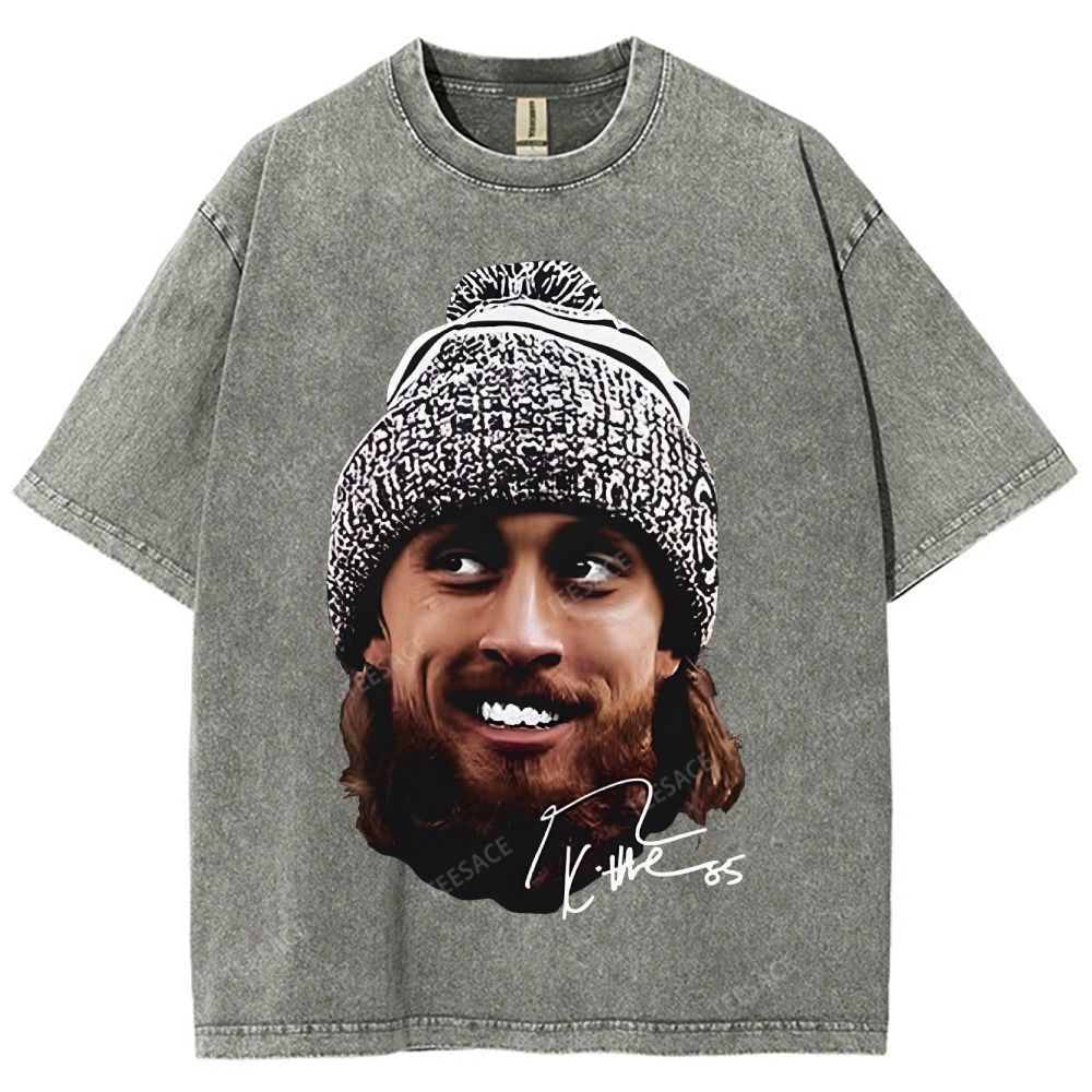 GEORGE-KITTLE-Tee Unisex Fit Washed T-Shirt 