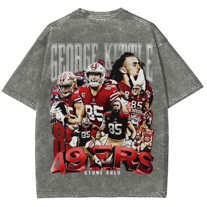 GEORGE-KITTLE-Tee Unisex Fit Washed T-Shirt 