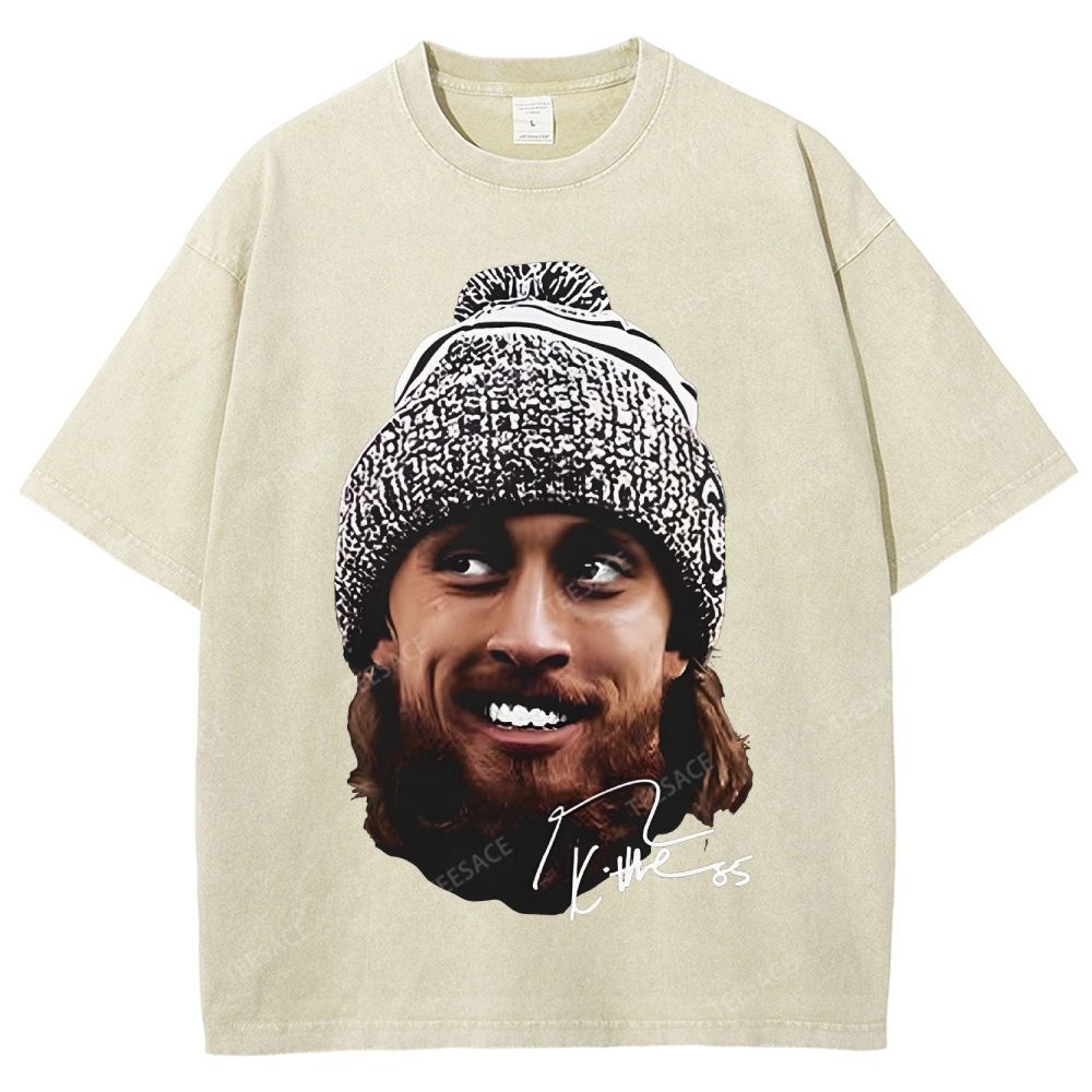 GEORGE-KITTLE-Tee Unisex Fit Washed T-Shirt 