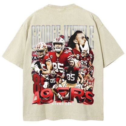 GEORGE-KITTLE-Tee Unisex Fit Washed T-Shirt 