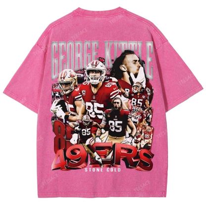 GEORGE-KITTLE-Tee Unisex Fit Washed T-Shirt 