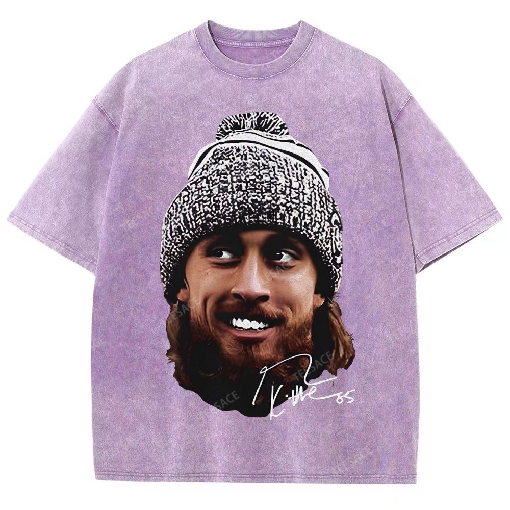 GEORGE-KITTLE-Tee Unisex Fit Washed T-Shirt 