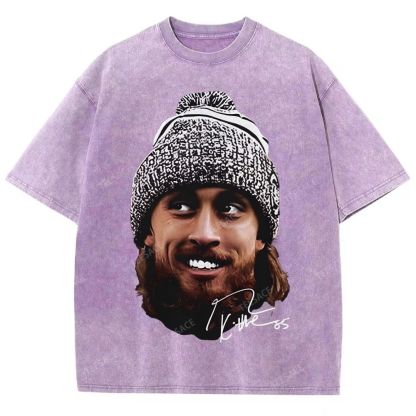 GEORGE-KITTLE-Tee Unisex Fit Washed T-Shirt 