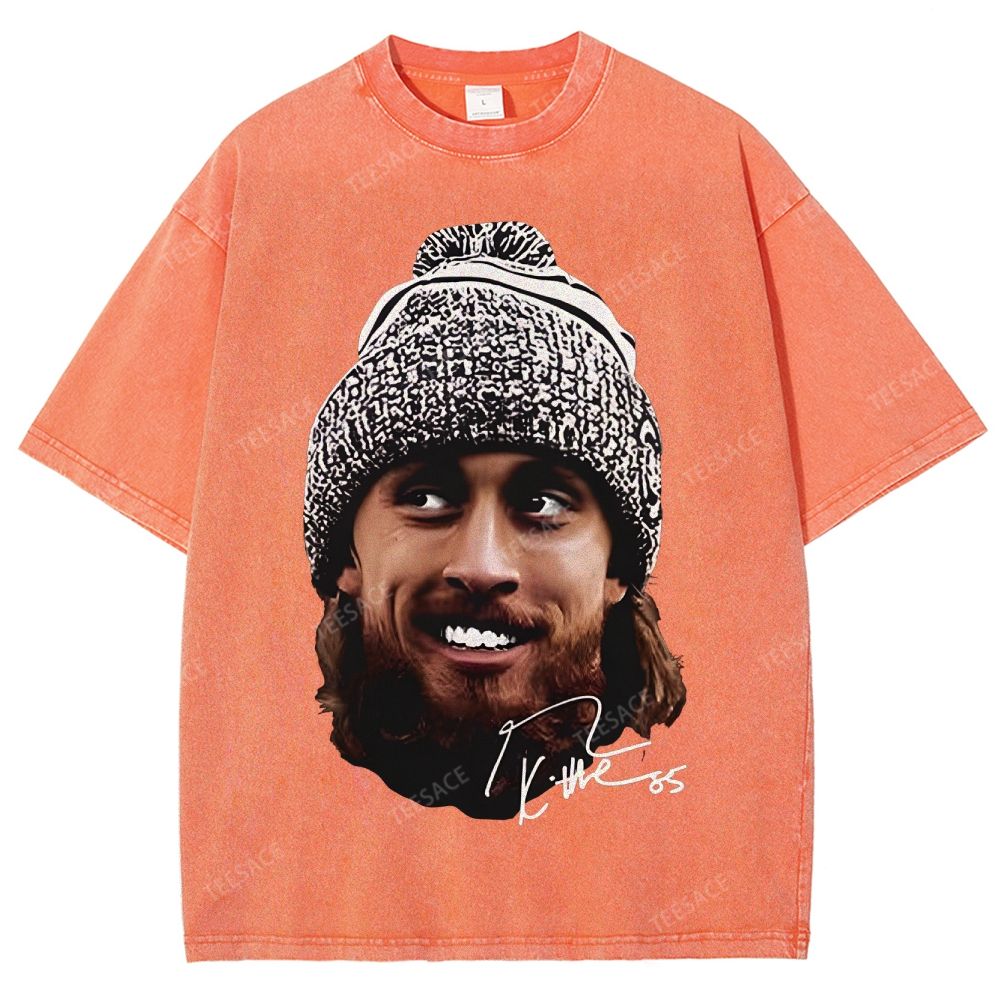 GEORGE-KITTLE-Tee Unisex Fit Washed T-Shirt 