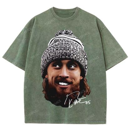 GEORGE-KITTLE-Tee Unisex Fit Washed T-Shirt 