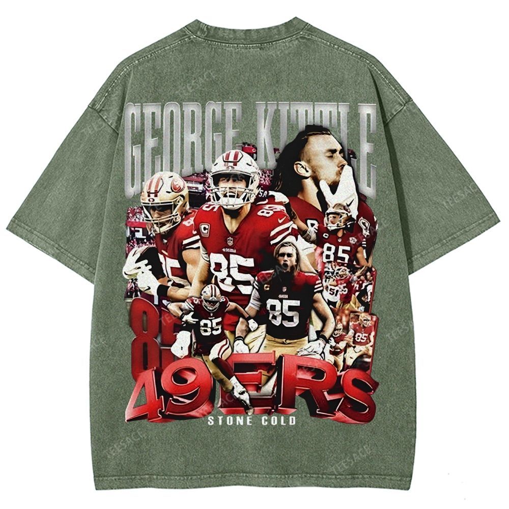 GEORGE-KITTLE-Tee Unisex Fit Washed T-Shirt 