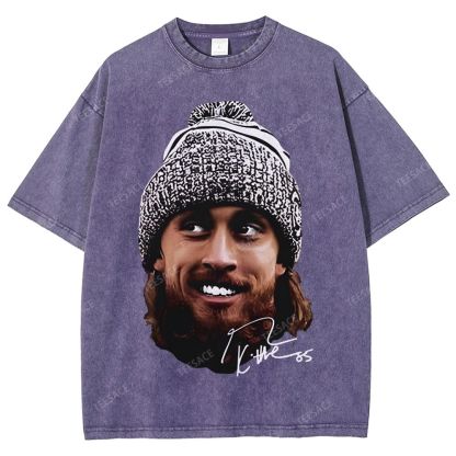 GEORGE-KITTLE-Tee Unisex Fit Washed T-Shirt 