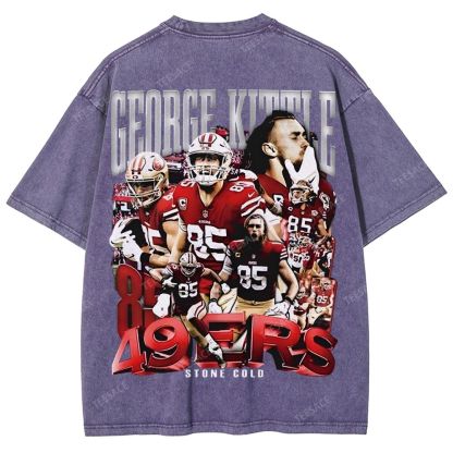 GEORGE-KITTLE-Tee Unisex Fit Washed T-Shirt 