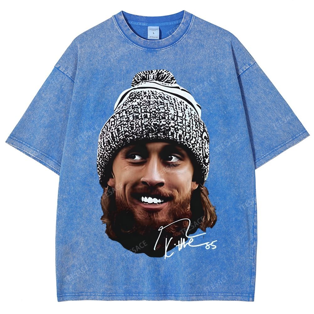 GEORGE-KITTLE-Tee Unisex Fit Washed T-Shirt 