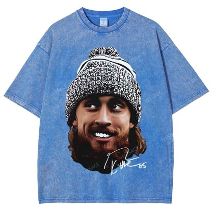 GEORGE-KITTLE-Tee Unisex Fit Washed T-Shirt 
