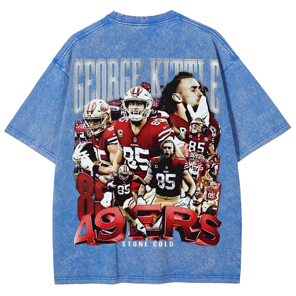 GEORGE-KITTLE-Tee Unisex Fit Washed T-Shirt 