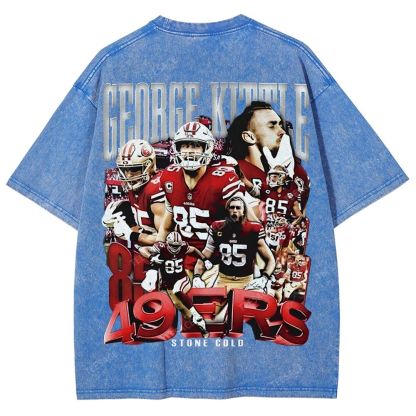 GEORGE-KITTLE-Tee Unisex Fit Washed T-Shirt 