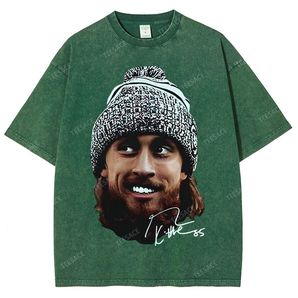 GEORGE-KITTLE-Tee Unisex Fit Washed T-Shirt 