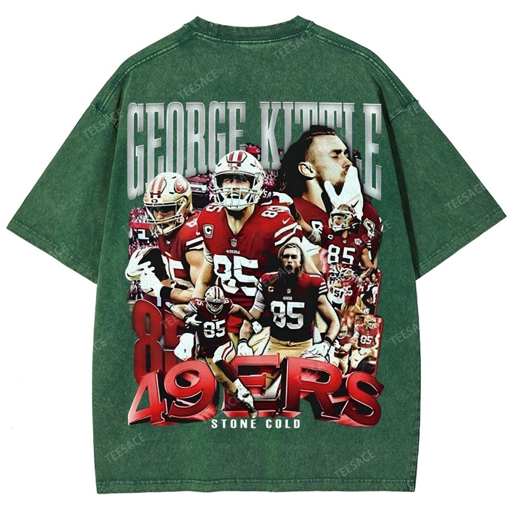 GEORGE-KITTLE-Tee Unisex Fit Washed T-Shirt 