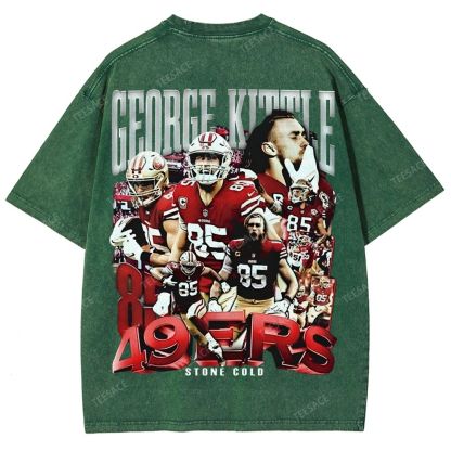 GEORGE-KITTLE-Tee Unisex Fit Washed T-Shirt 