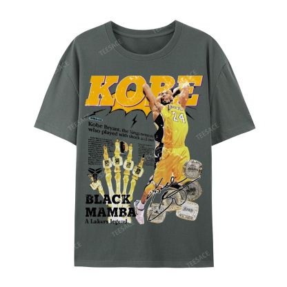 "5 Rings" Newspaper Tee Casual Short Sleeve T-Shirt