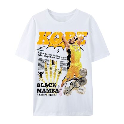 "5 Rings" Newspaper Tee Casual Short Sleeve T-Shirt