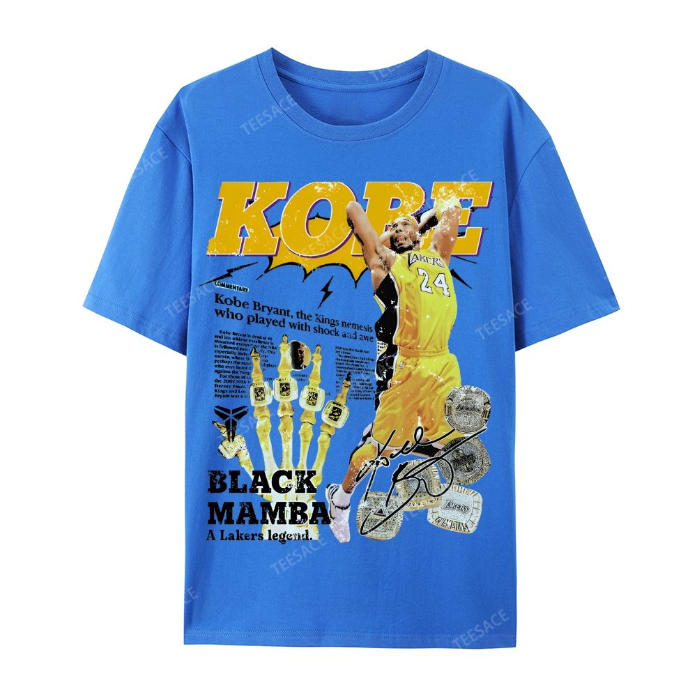 "5 Rings" Newspaper Tee Casual Short Sleeve T-Shirt