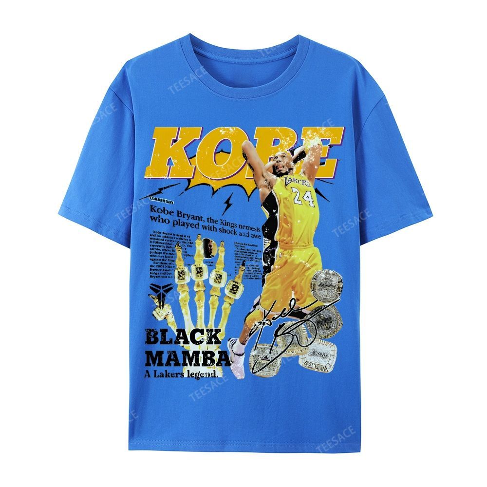 "5 Rings" Newspaper Tee Casual Short Sleeve T-Shirt