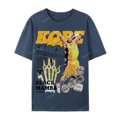 "5 Rings" Newspaper Tee Casual Short Sleeve T-Shirt