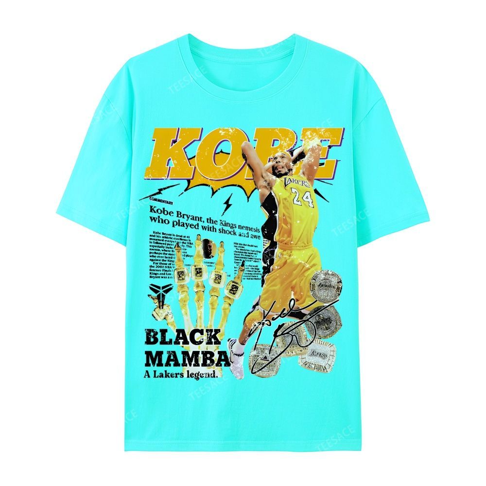 "5 Rings" Newspaper Tee Casual Short Sleeve T-Shirt