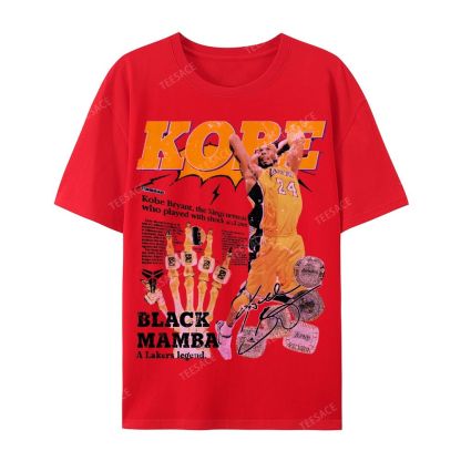 "5 Rings" Newspaper Tee Casual Short Sleeve T-Shirt