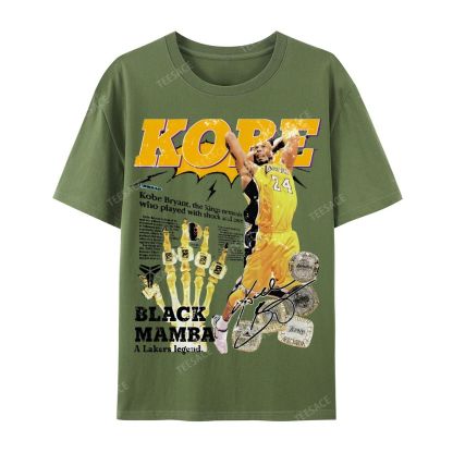 "5 Rings" Newspaper Tee Casual Short Sleeve T-Shirt