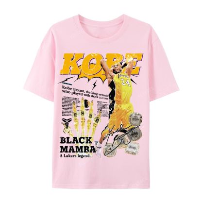 "5 Rings" Newspaper Tee Casual Short Sleeve T-Shirt