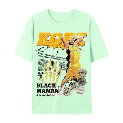 "5 Rings" Newspaper Tee Casual Short Sleeve T-Shirt