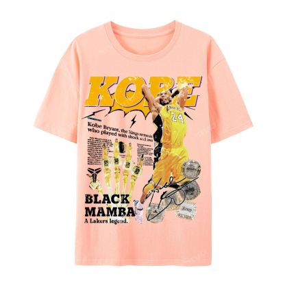 "5 Rings" Newspaper Tee Casual Short Sleeve T-Shirt