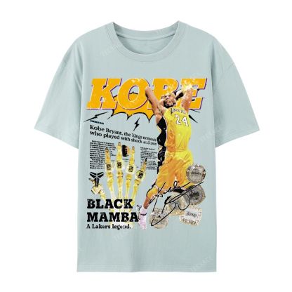 "5 Rings" Newspaper Tee Casual Short Sleeve T-Shirt