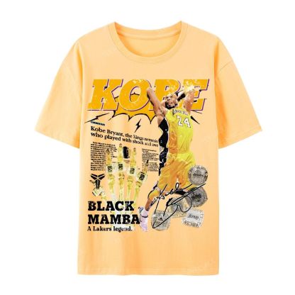 "5 Rings" Newspaper Tee Casual Short Sleeve T-Shirt