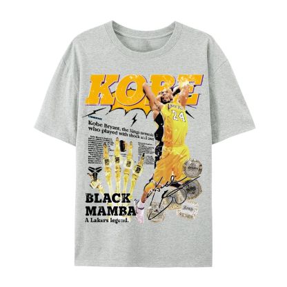 "5 Rings" Newspaper Tee Casual Short Sleeve T-Shirt