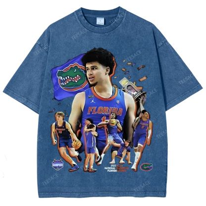 FLORIDA GATORS Tee Vintage Unisex Fit Washed T-Shirt 2505001594