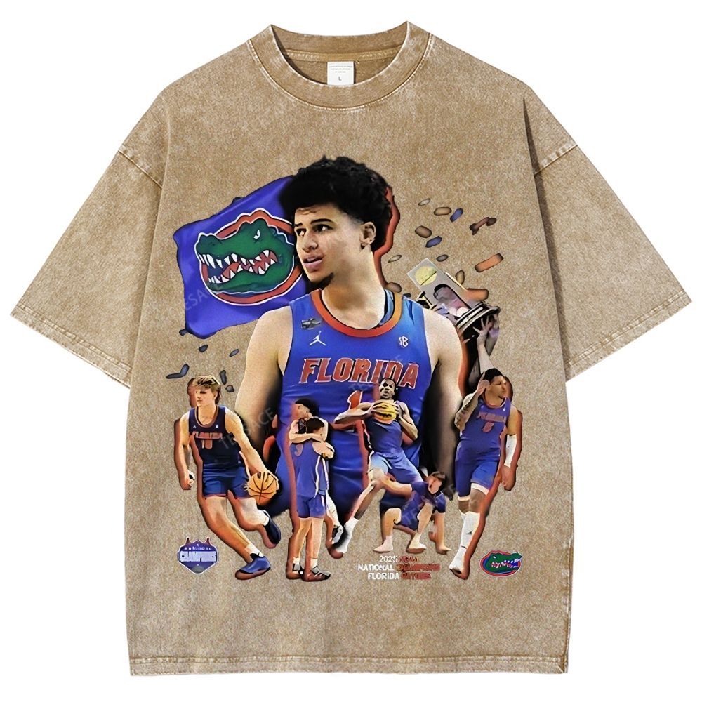 FLORIDA GATORS Tee Vintage Unisex Fit Washed T-Shirt 2505001594