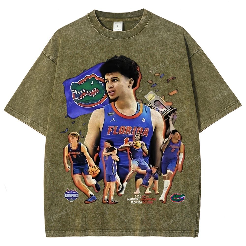 FLORIDA GATORS Tee Vintage Unisex Fit Washed T-Shirt 2505001594